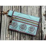 Bi-Fold Zipper Wallet - Rose