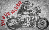 Biker Wolf - Ride to Live 4.35 X 6.90 (110.5mm X 175.3mm)