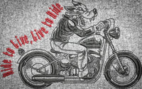 Biker Wolf - Ride to Live 4.35 X 6.90 (110.5mm X 175.3mm)