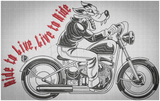 Biker Wolf - Ride to Live 7.69 X 12.20 (195.3mm X 309.9mm)