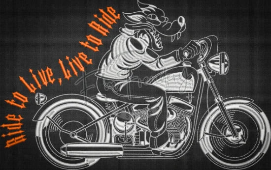 Biker Wolf - Ride to Live 8.81 X 13.98 (223.8mm X 355.1mm)