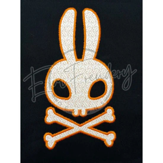 Bunny Skull & Bones Applique