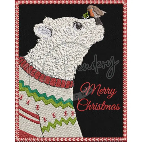 Christmas Bear Applique