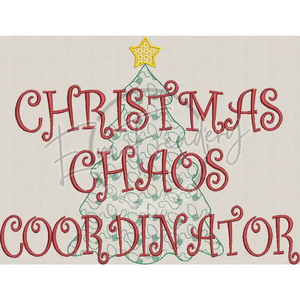 Christmas Chaos Coordinator - Large Hoop