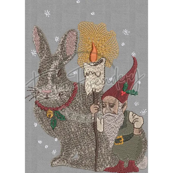 Christmas Rabbit Gnome