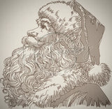 Classic Santa Sketch 10.02 X 10.28 (254.5mm X 261.1mm)
