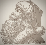 Classic Santa Sketch 10.02 X 10.28 (254.5mm X 261.1mm)