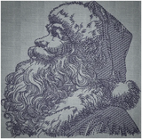 Classic Santa Sketch 5.04 X 5.17 (128mm X 131.3mm)