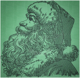 Classic Santa Sketch 6.10 X 6.26 (154.9mm X 159mm)