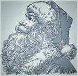 Classic Santa Sketch 7.59 X 7.79 (192.8mm X 197.9mm)