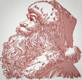 Classic Santa Sketch 9.26 X 9.51 (235.2mm X 241.6mm)