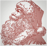 Classic Santa Sketch 9.26 X 9.51 (235.2mm X 241.6mm)