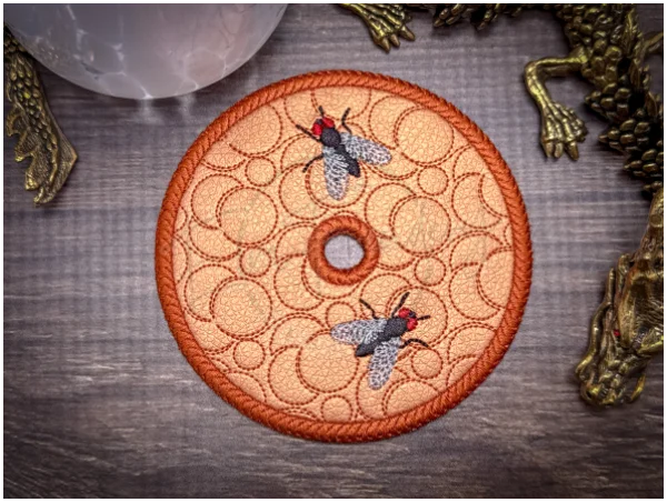 Coaster/Drink Topper - Flies – EmFreudery Designs