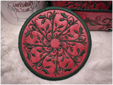 Coaster - Holly Flake with Holder Single Coaster - 3.90 X 3.90 (99.1mm X 99.1mm)