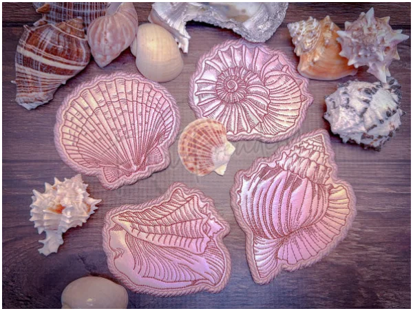 Coaster Set - Shells – EmFreudery Designs