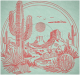 Desert Sketch 6.10 X 6.51 (154.9mm X 165.4mm)