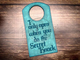 Door Hanger - Secret Knock