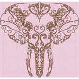 Floral Elephant 5.04 X 5.23