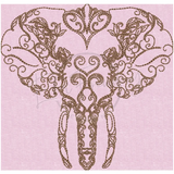 Floral Elephant 5.04 X 5.23