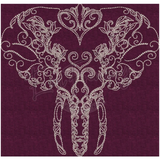 Floral Elephant 6.22 X 6.45