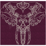 Floral Elephant 6.22 X 6.45