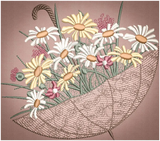 Flower Umbrella 6.11 X 6.96 (155.2mm X 176.8mm)