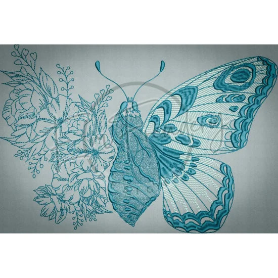 Flowery Butterfly 9.00 X 13.24