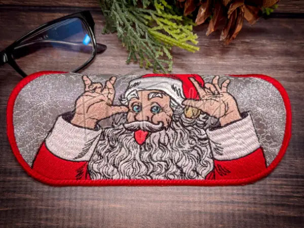 Glasses Case - Peekaboo Santa