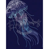 Glowy Jellyfish 7.42 X 5.59