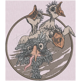 Grey Feathers 5.64 X 4.93