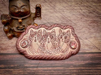 Hair Barrette Cover - 3 Kitties