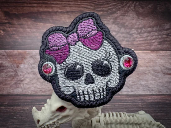 Hair Barrette Cover - Lil’ Skull