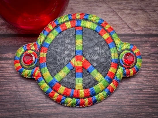 Hair Barrette Cover - Peace Symbol