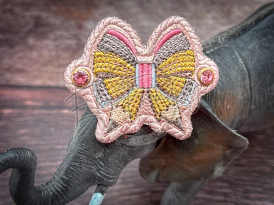 Hair Barrette Cover - Pencil Bow