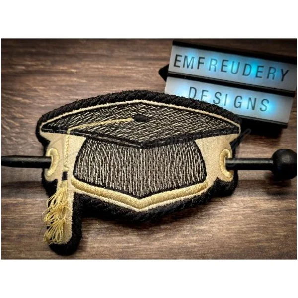Hair Thingy - Grad Cap with Fringe – EmFreudery Designs