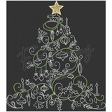 Hand-Drawn Christmas Tree 11.82 X 10.57