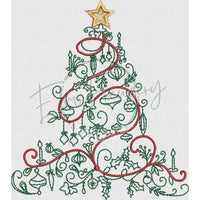 Hand-Drawn Christmas Tree 5.55 X 4.92