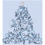 Hand-Drawn Christmas Tree 6.91 X 6.16