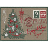 Happy Holidays Postcard (Applique) 5.07 X 7.04