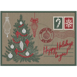 Happy Holidays Postcard (Applique) 5.07 X 7.04