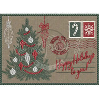 Happy Holidays Postcard (Applique) 5.07 X 7.04