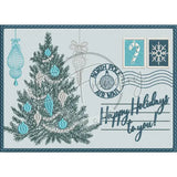 Happy Holidays Postcard (Applique) 6.12 X 8.49