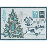 Happy Holidays Postcard (Applique) 6.12 X 8.49