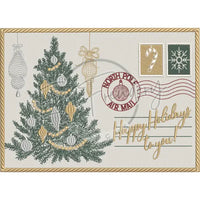 Happy Holidays Postcard (Applique) 7.73 X 10.70