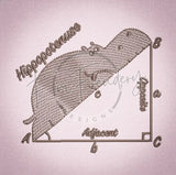 Hippopotenuse 3.46 X 3.87 (87.9mm X 98.3mm)