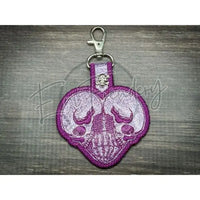 Keychain - Middle Finger Skeleheart