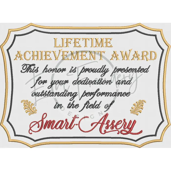 Lifetime Achievement Award - Large Hoop