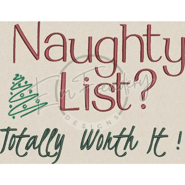 Naughty List - Large Hoop