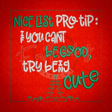 Nice List Tip 3.90 X 3.90 (99.1mm X 99.1mm)