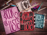 Notebook Cover - Book of Lists